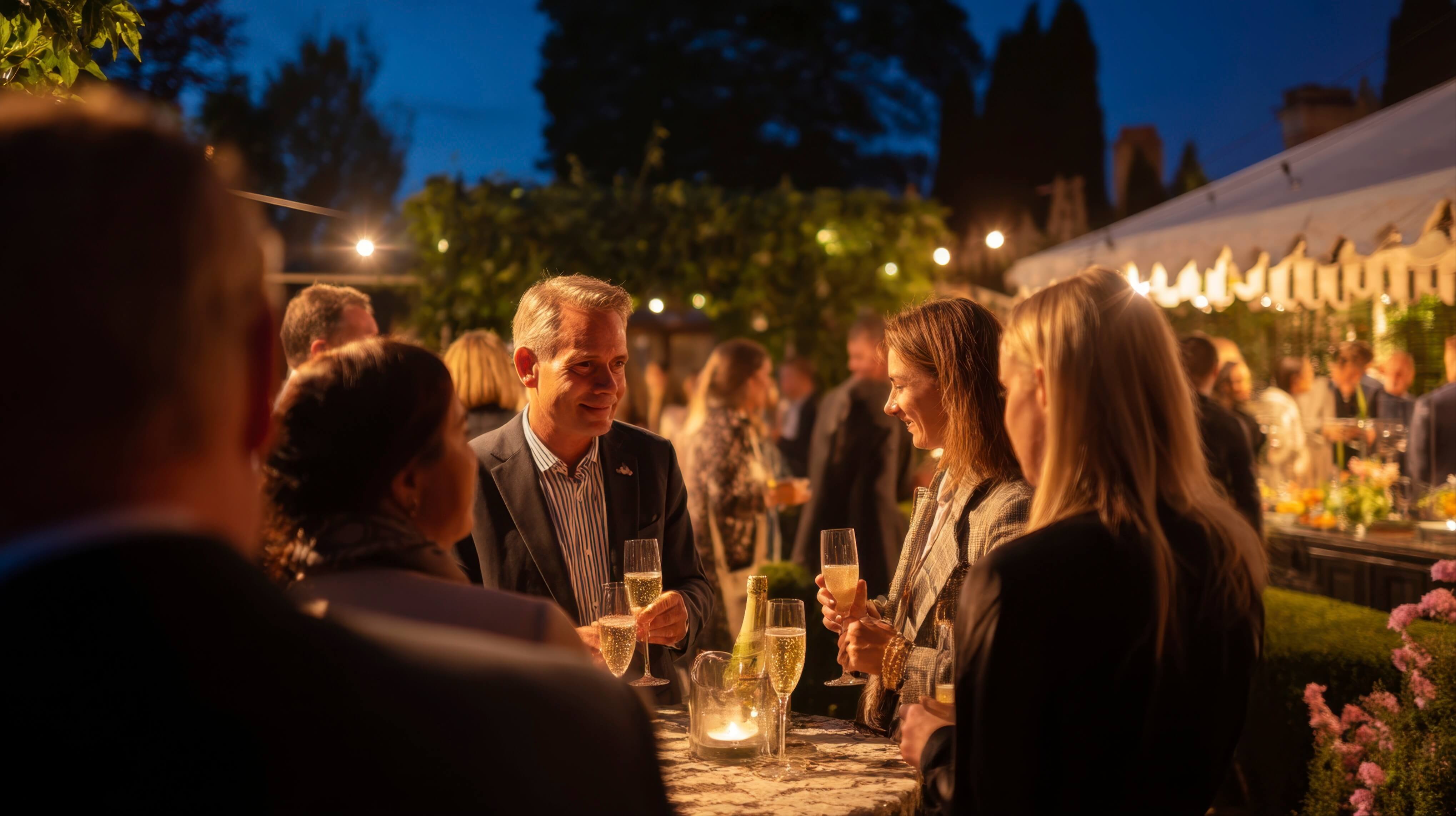 Community connection, people in warm conversation